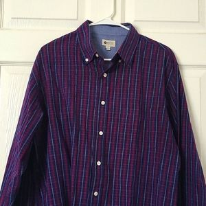 Haggar clothing purple and blue shirt
